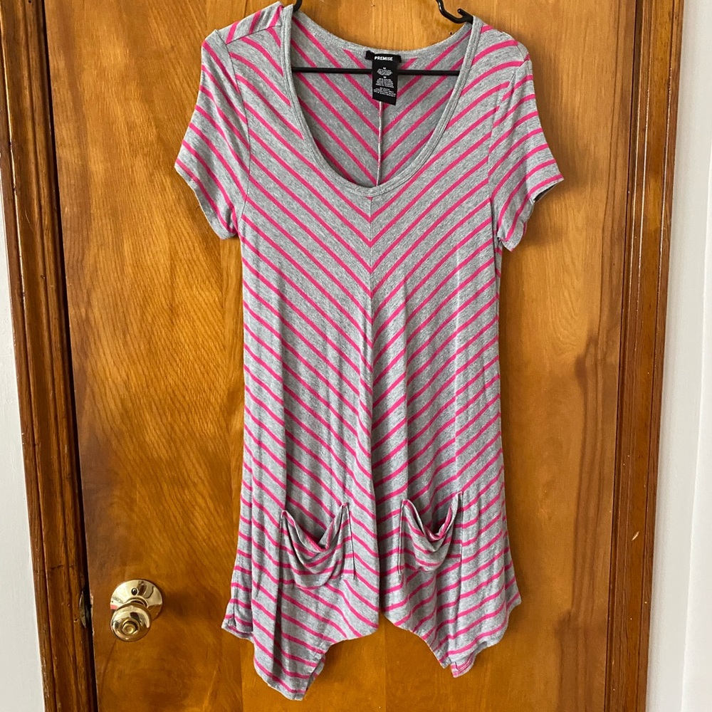 Gray And Pink Dress